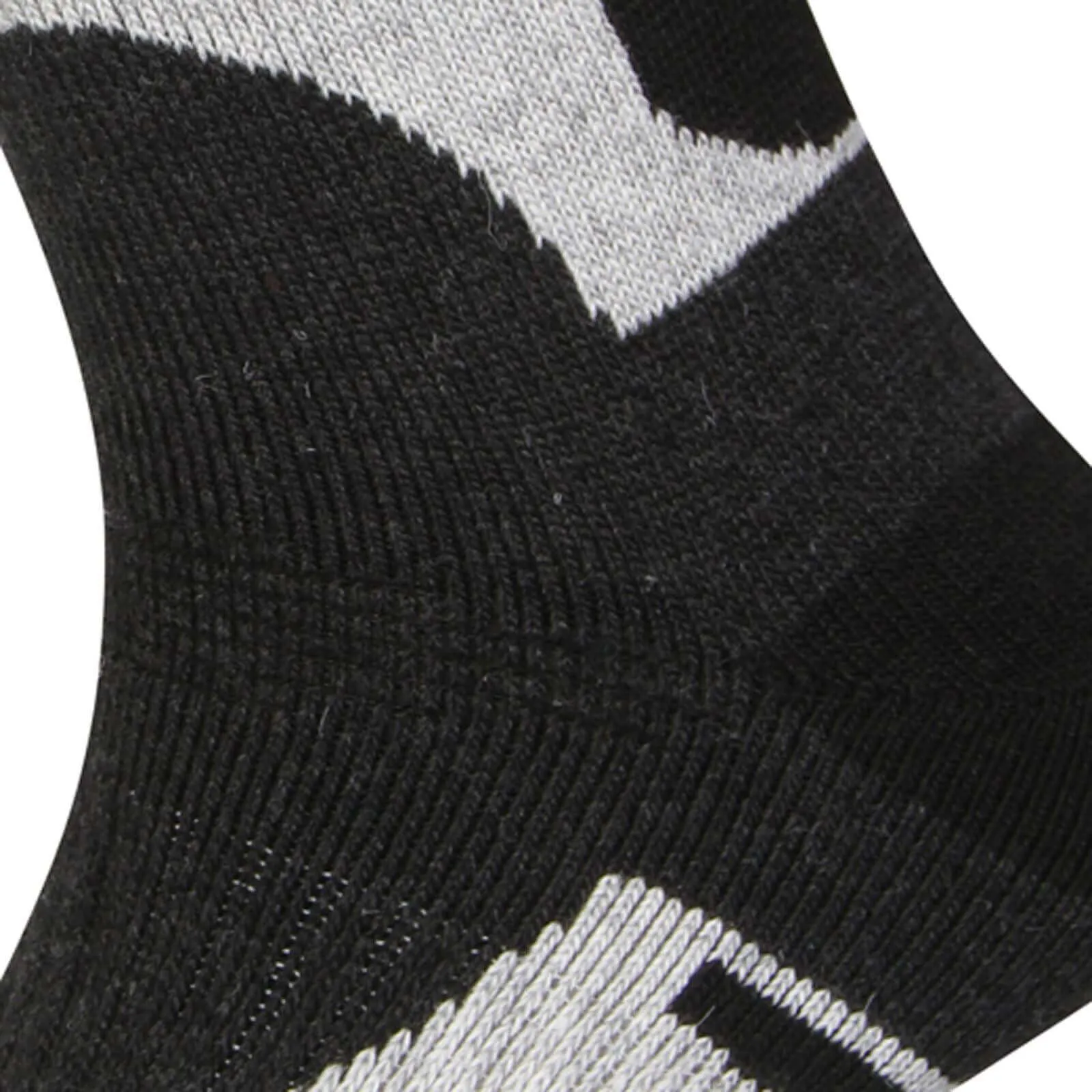 3 Pack Men's Wool Hiking Socks Reinforced Heel Toe Cushioned Arch Support Thermal Boot Socks Sizes UK 6-11 EU 39-45 Grey Black by Sock Stack