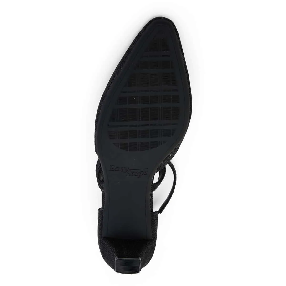 Adison Heel in Black Shimmer Fabric