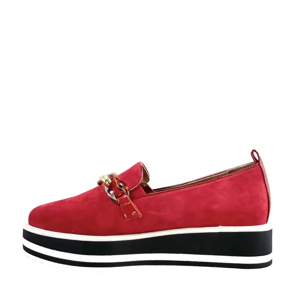 BRESLEY SKEETER RED SUEDE