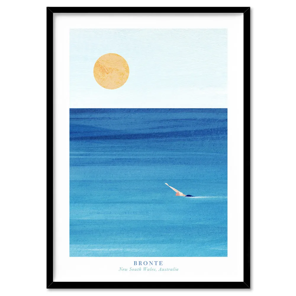 Bronte Beach Illustration - Art Print by Henry Rivers