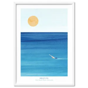 Bronte Beach Illustration - Art Print by Henry Rivers