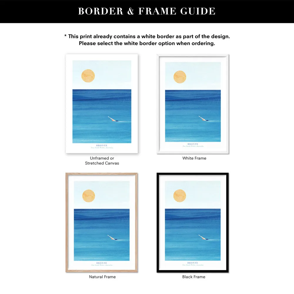 Bronte Beach Illustration - Art Print by Henry Rivers