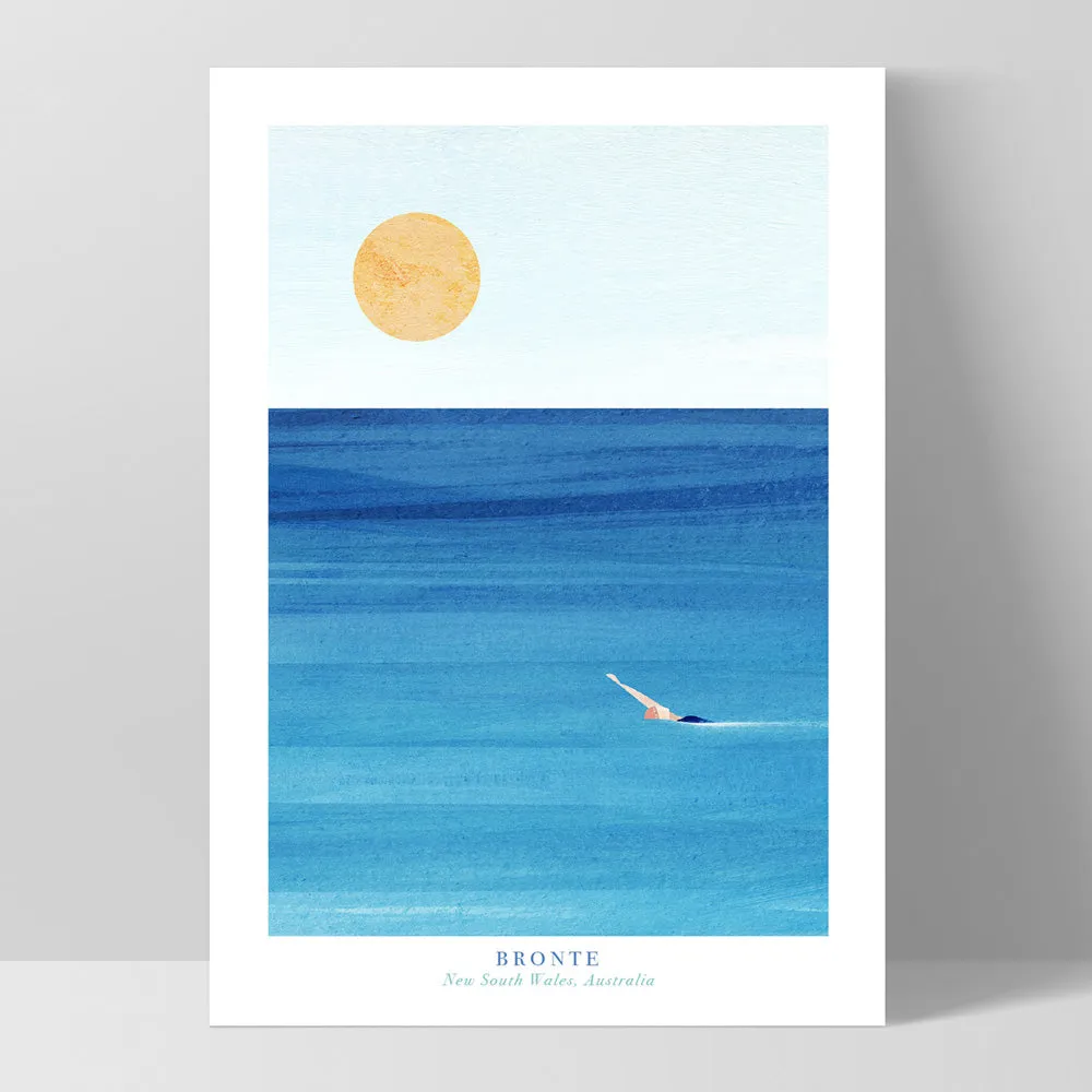 Bronte Beach Illustration - Art Print by Henry Rivers