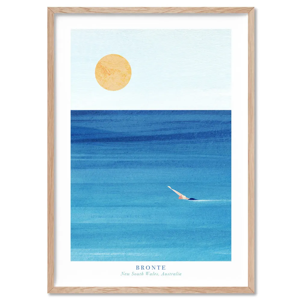 Bronte Beach Illustration - Art Print by Henry Rivers