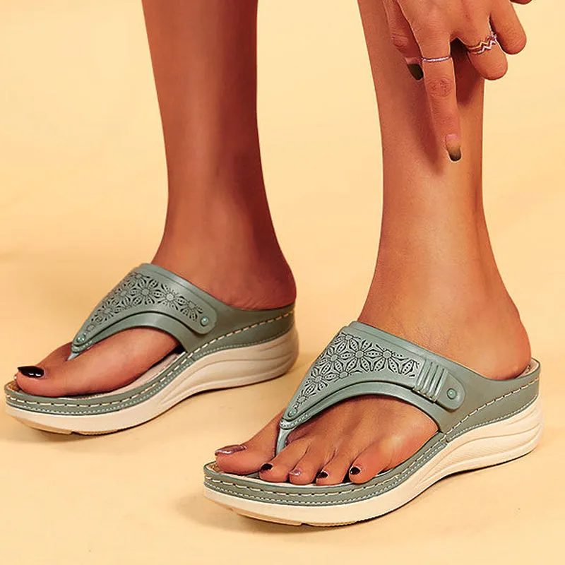 Cilool summerWedge slippers women shoes