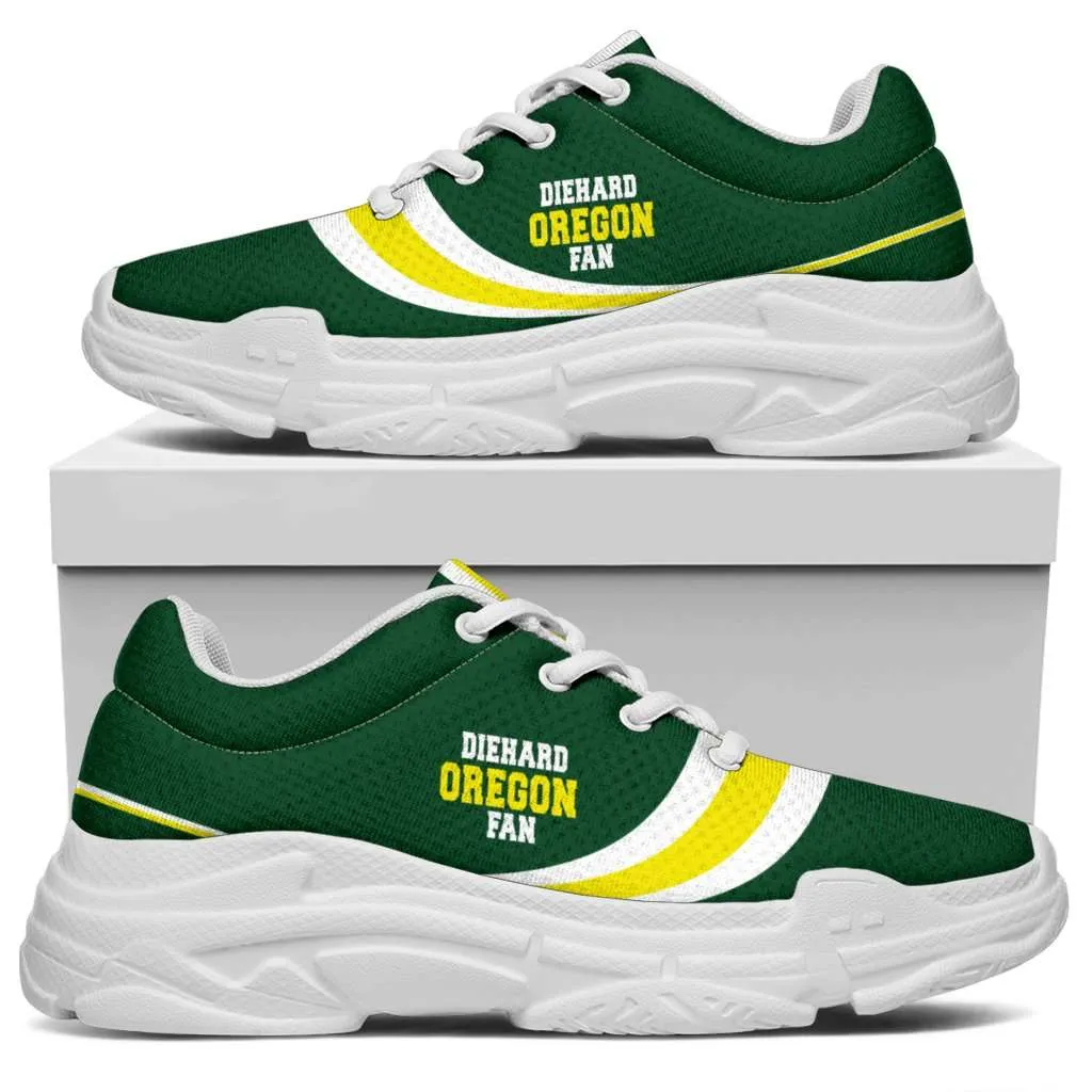 Diehard Oregon Fan Chunky Sneakers Walking Shoes