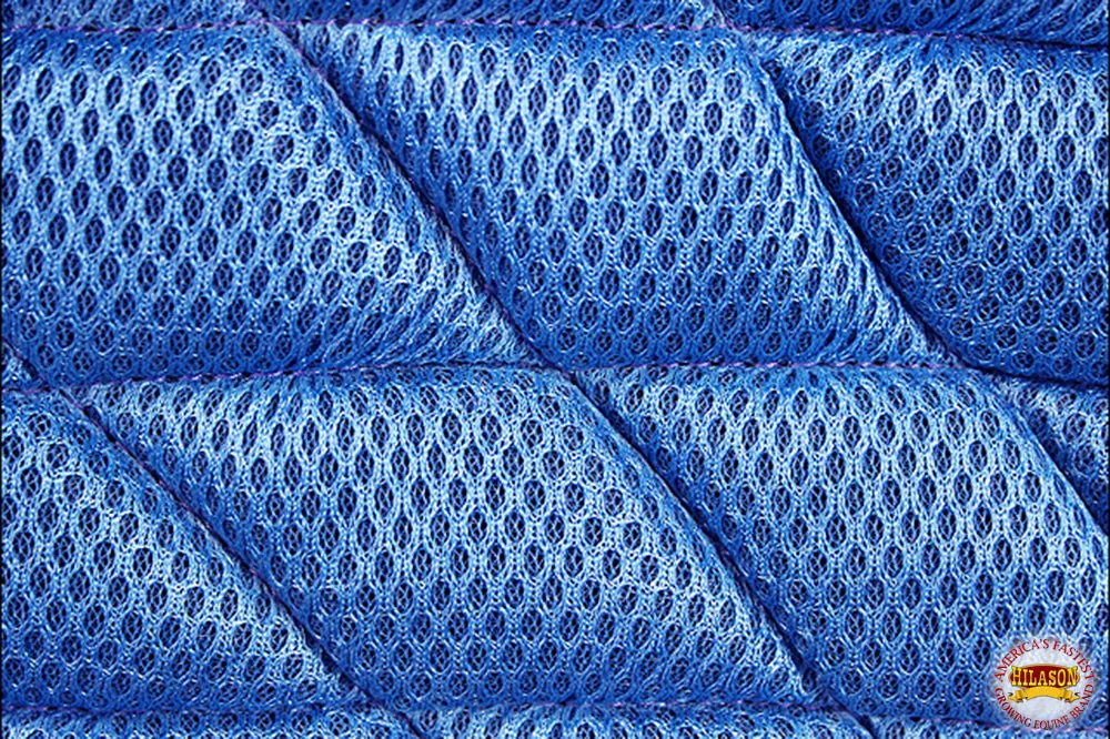 F-Ta127 Hilason Western Memory Foam Saddle Pad With Anti-Slip - Blue