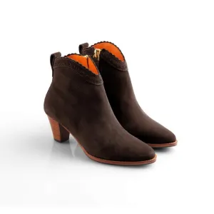 Fairfax & Favor Regina Ladies Suede Ankle Boot - Chocolate
