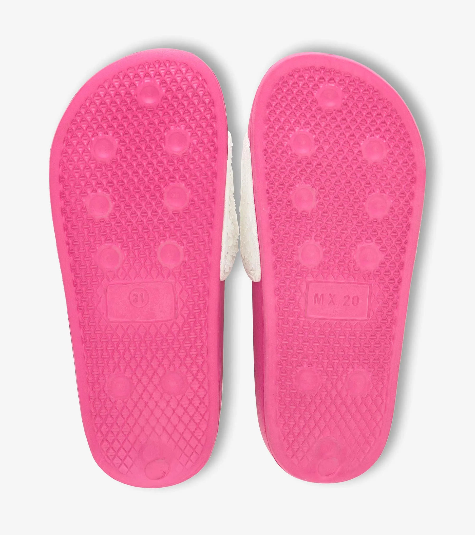 Girls Sequin Hearts Slides