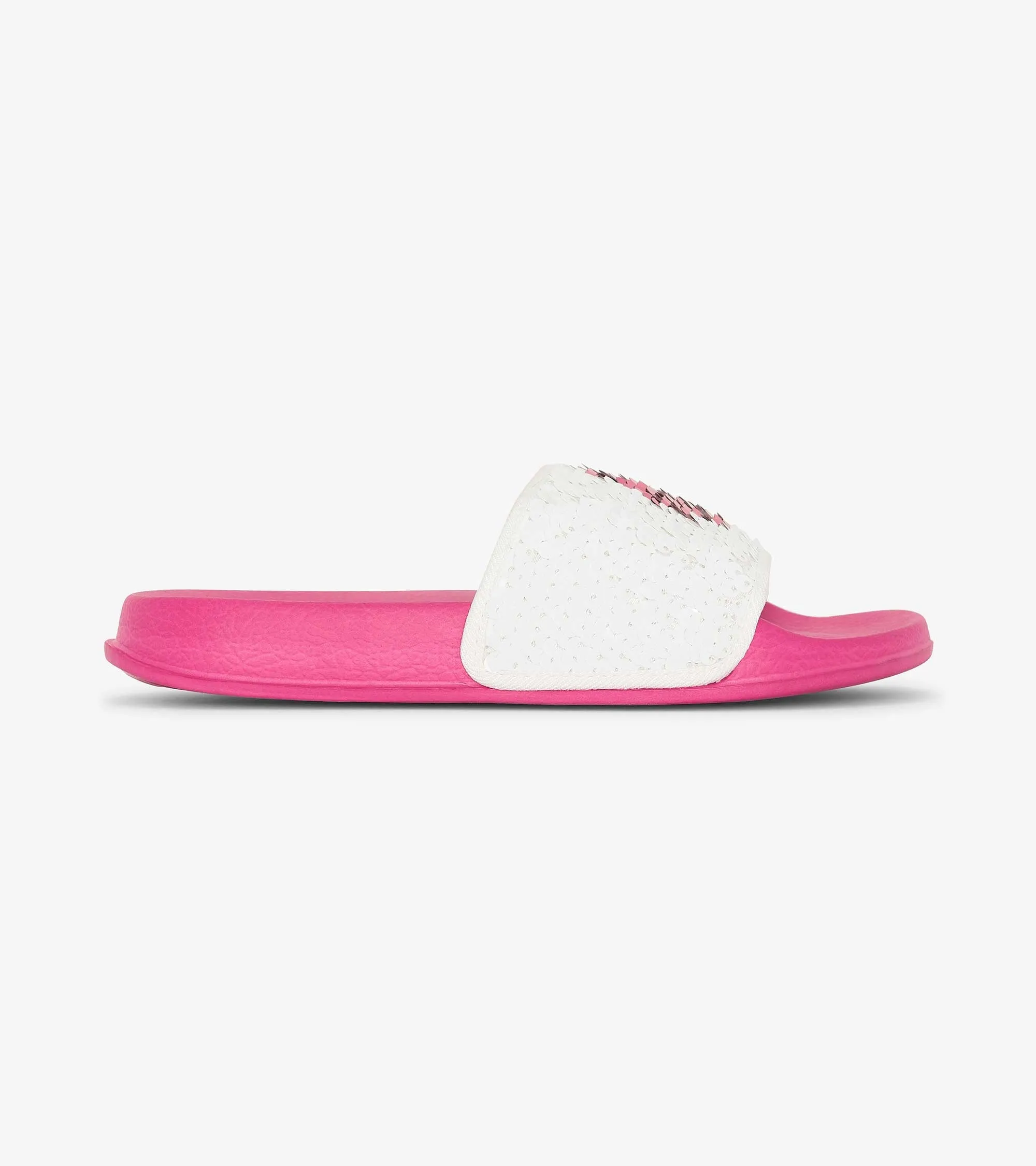 Girls Sequin Hearts Slides