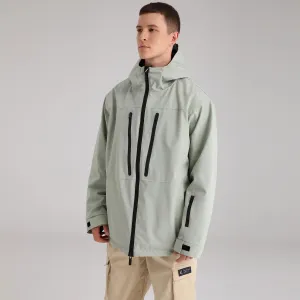 HOTIAN Men Zip Windbreaker Hooded Ski Shell Jacket