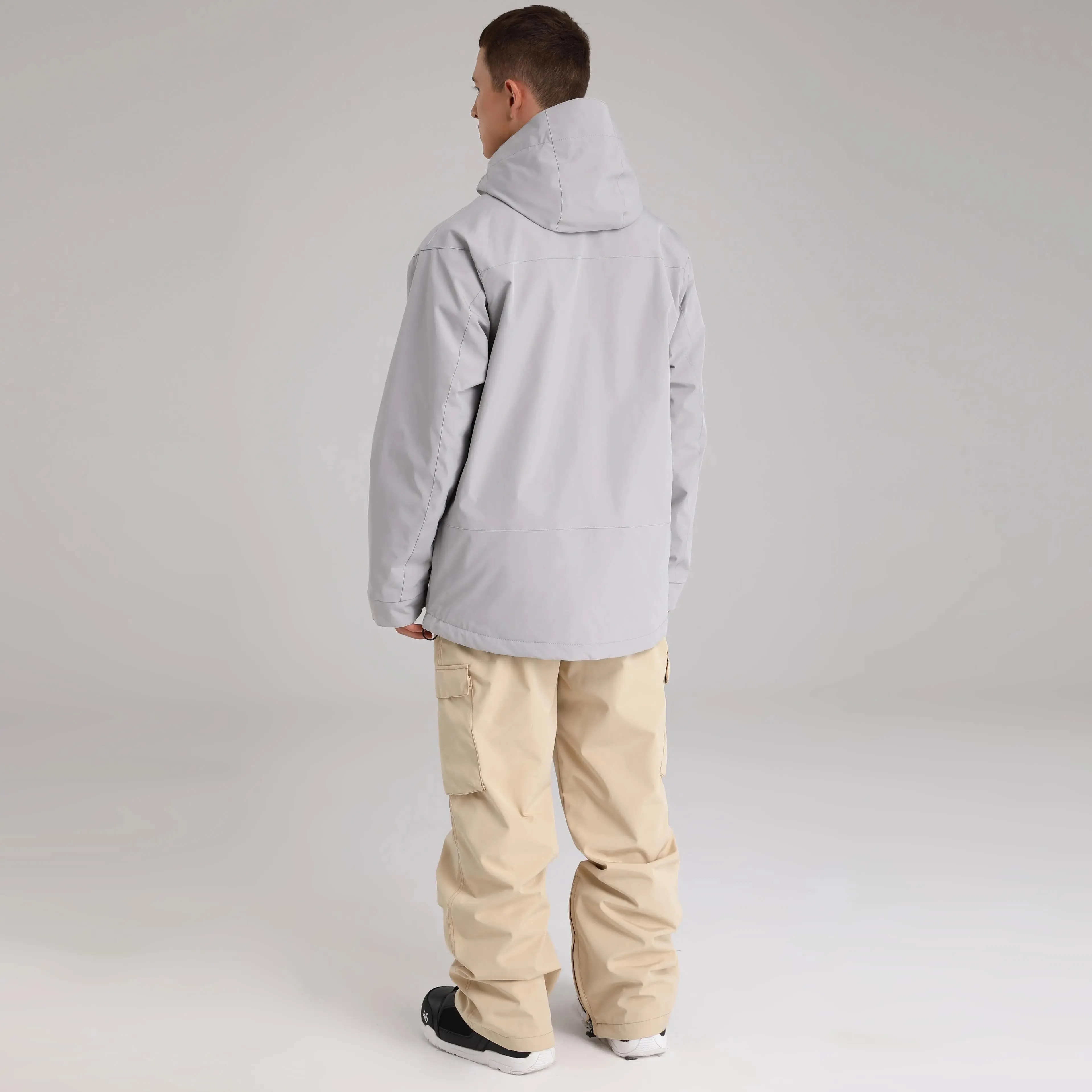 HOTIAN Men Zip Windbreaker Hooded Ski Shell Jacket