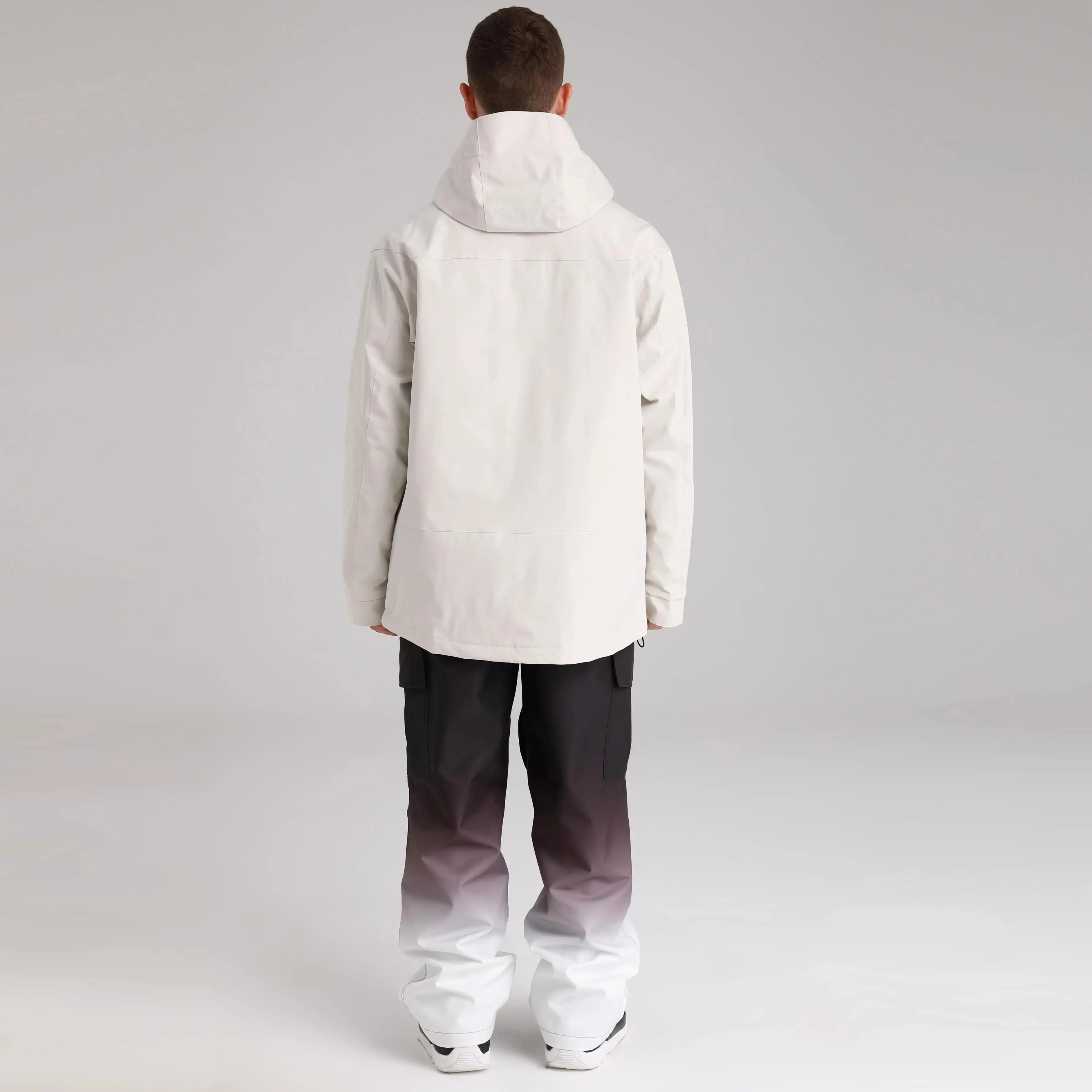 HOTIAN Men Zip Windbreaker Hooded Ski Shell Jacket