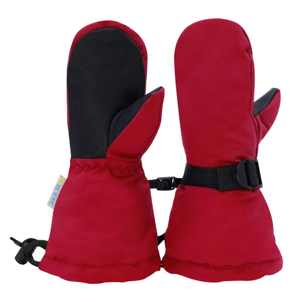 Jan & Jul Kids Toasty-Dry Waterproof Snow Mitten - Red