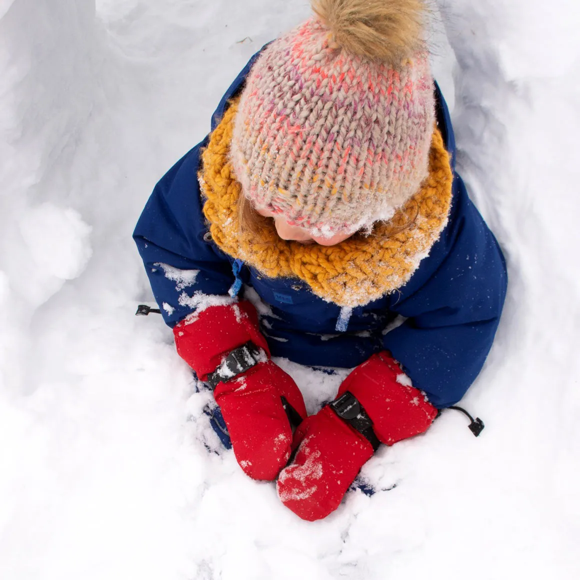 Jan & Jul Kids Toasty-Dry Waterproof Snow Mitten - Red