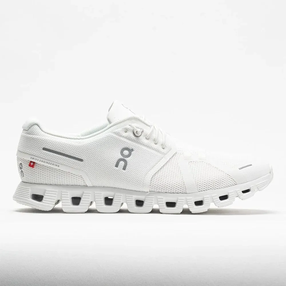 On Cloud Men's Cloud 5 Running Shoes- All White