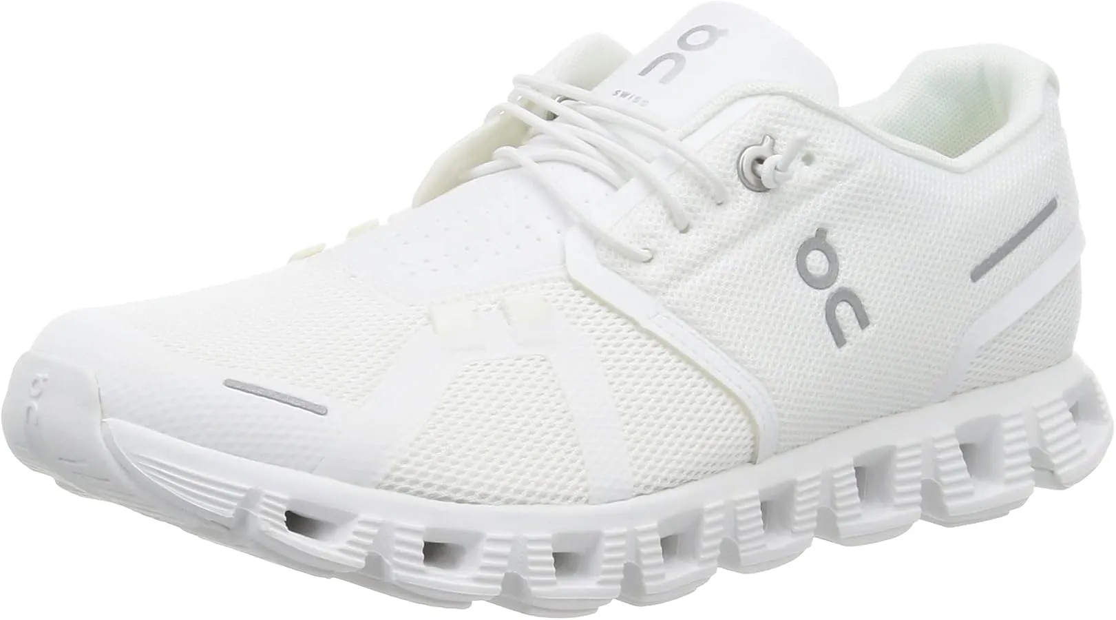 On Cloud Men's Cloud 5 Running Shoes- All White