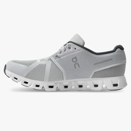 On Cloud Men's Cloud 5 Running Shoes- Glacier/White