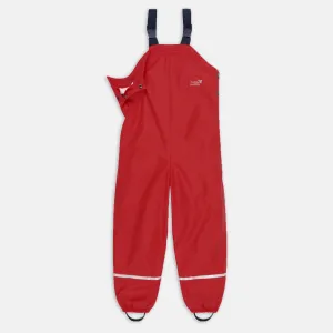 Puddleflex Waterproof Fleece Lined Dungarees Red