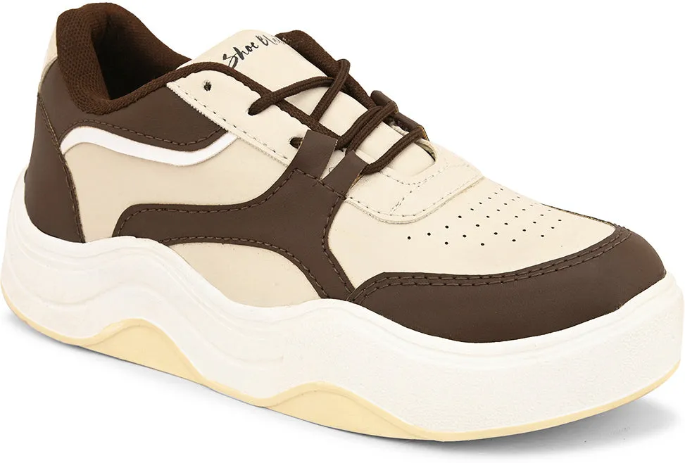 SHOE BLATE Sneakers For Women (Brown , 5)