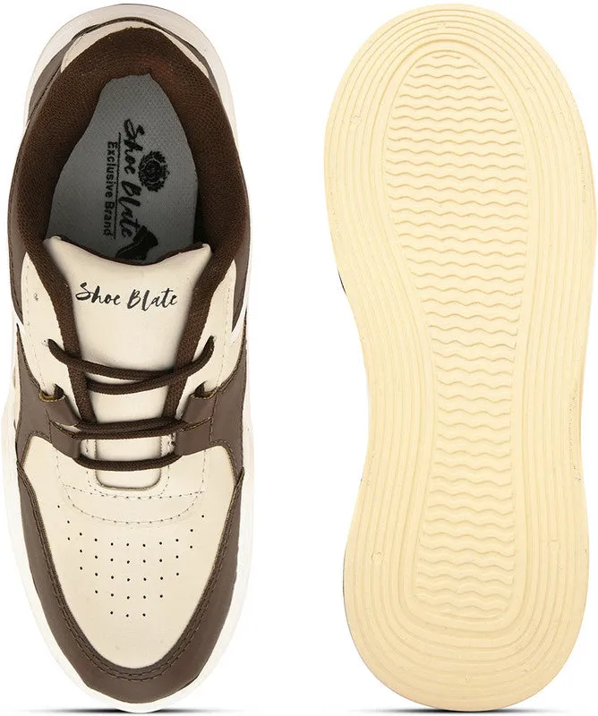 SHOE BLATE Sneakers For Women (Brown , 5)