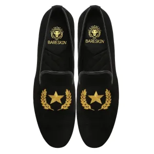 Star Wreath Black Velvet Slip-On By Bareskin