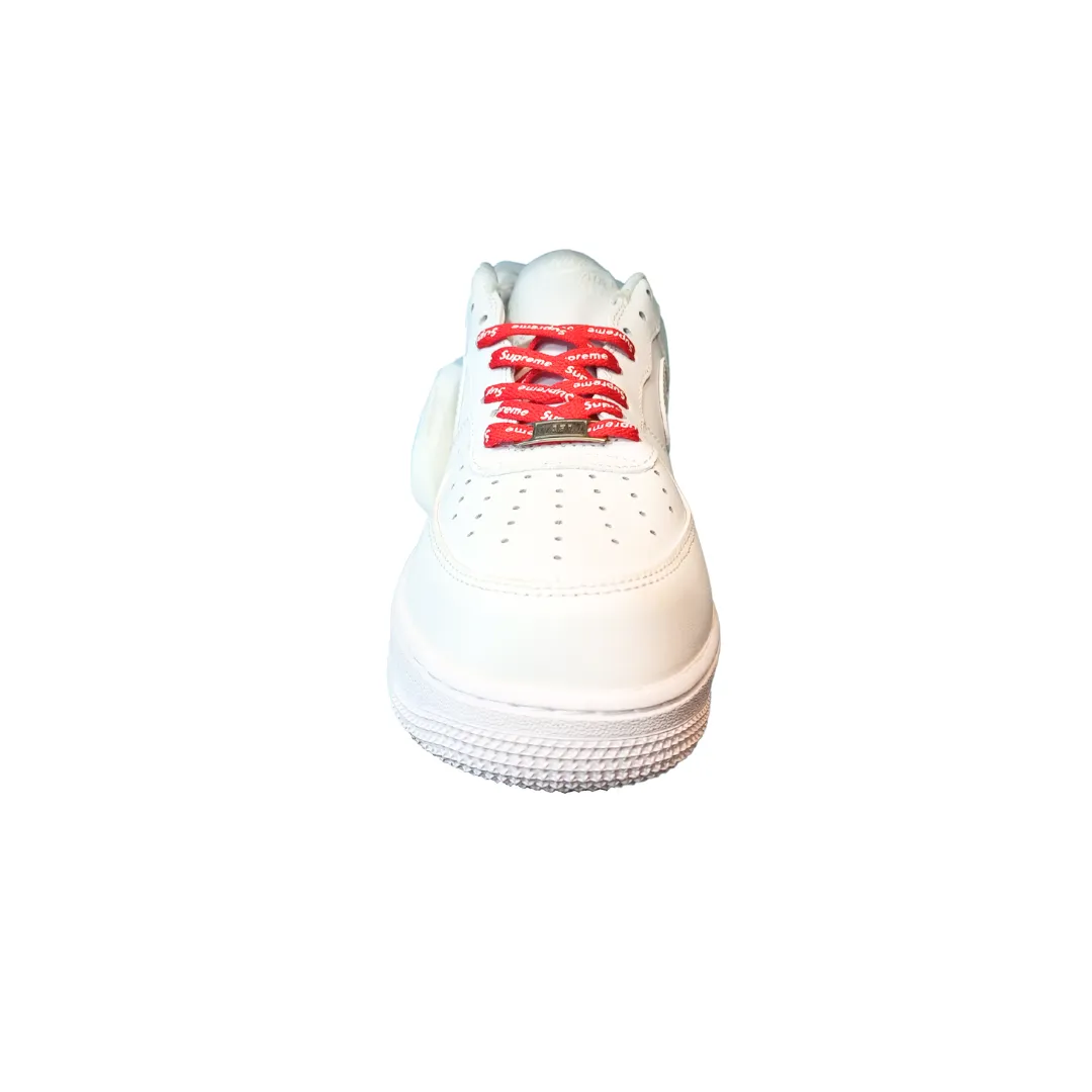 Supreme x NAF 1 Low - White / Red | Limited Edition Sneakers for Men & Women | Stylish Streetwear Shoes | Available in Pakistan