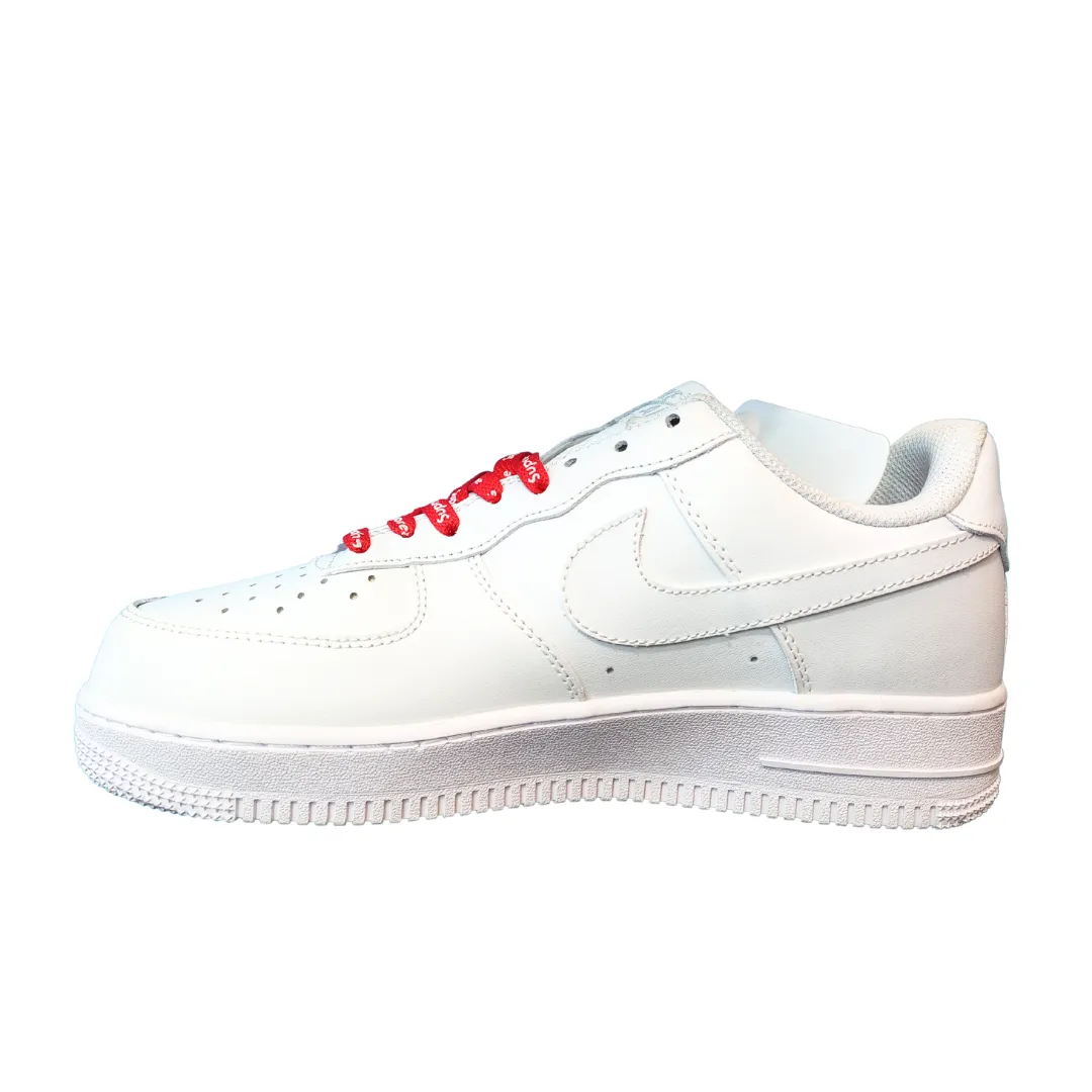 Supreme x NAF 1 Low - White / Red | Limited Edition Sneakers for Men & Women | Stylish Streetwear Shoes | Available in Pakistan