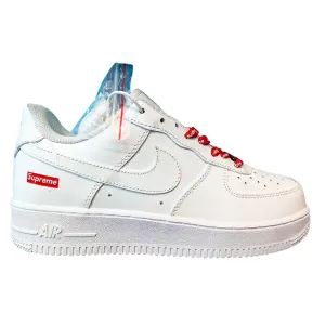 Supreme x NAF 1 Low - White / Red | Limited Edition Sneakers for Men & Women | Stylish Streetwear Shoes | Available in Pakistan