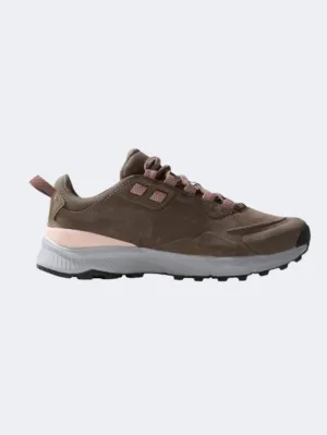 The North Face Cragstone Leather Waterproof Women Hiking Shoes &#160;Brown/Grey