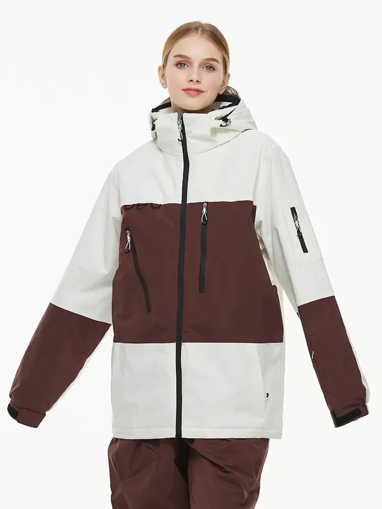 Women Men Ski Jacket Outdoor Hooded Snow Coat