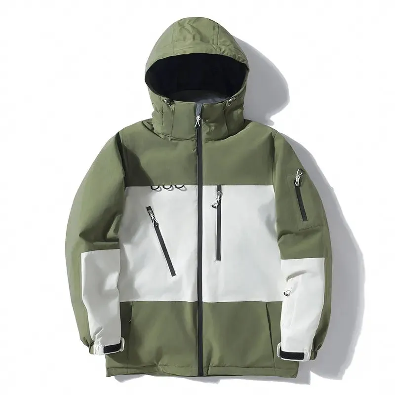 Women Men Ski Jacket Outdoor Hooded Snow Coat