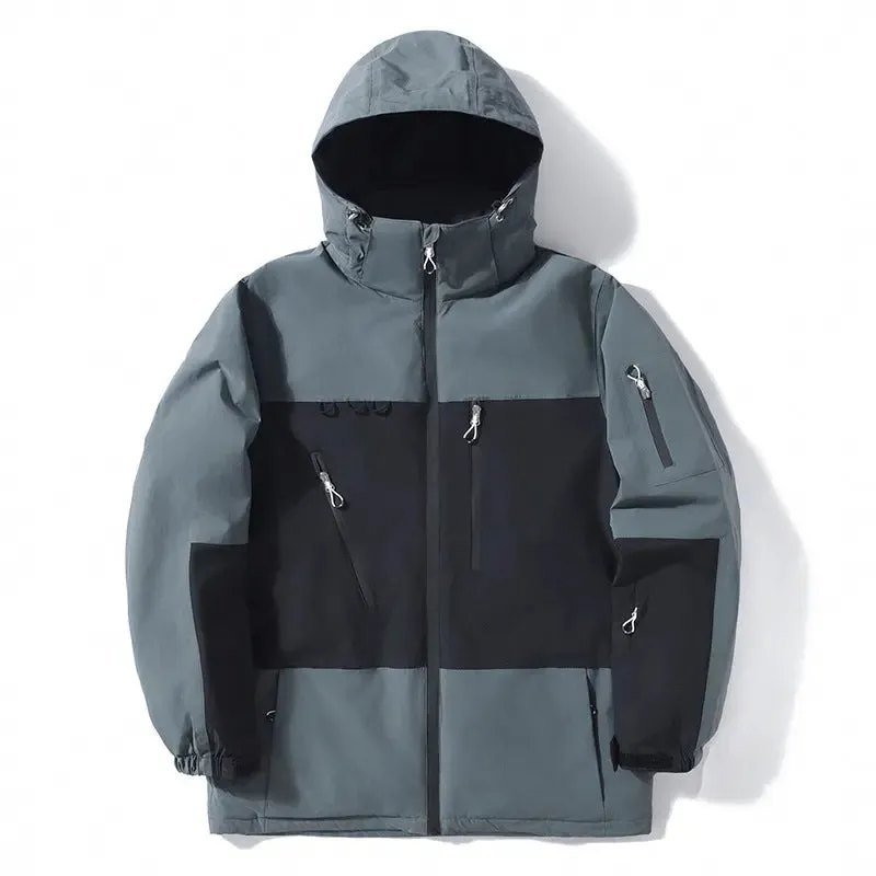 Women Men Ski Jacket Outdoor Hooded Snow Coat