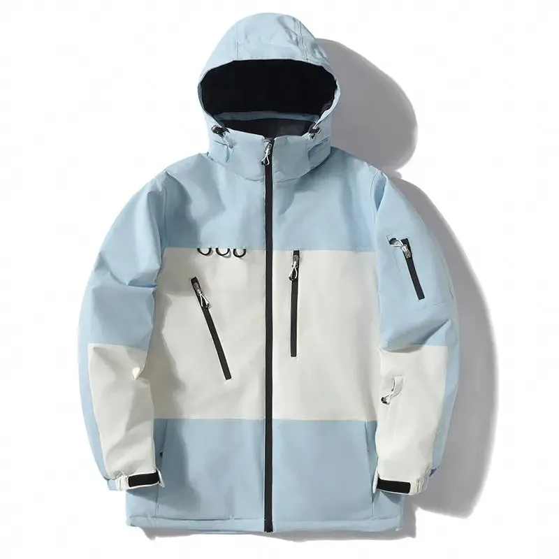 Women Men Ski Jacket Outdoor Hooded Snow Coat