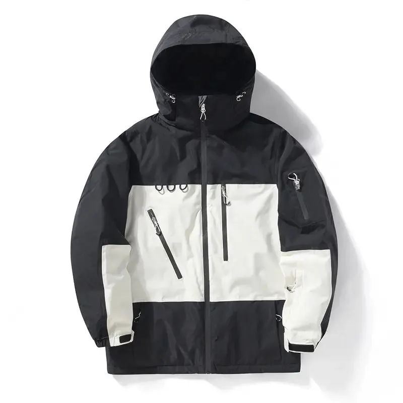 Women Men Ski Jacket Outdoor Hooded Snow Coat