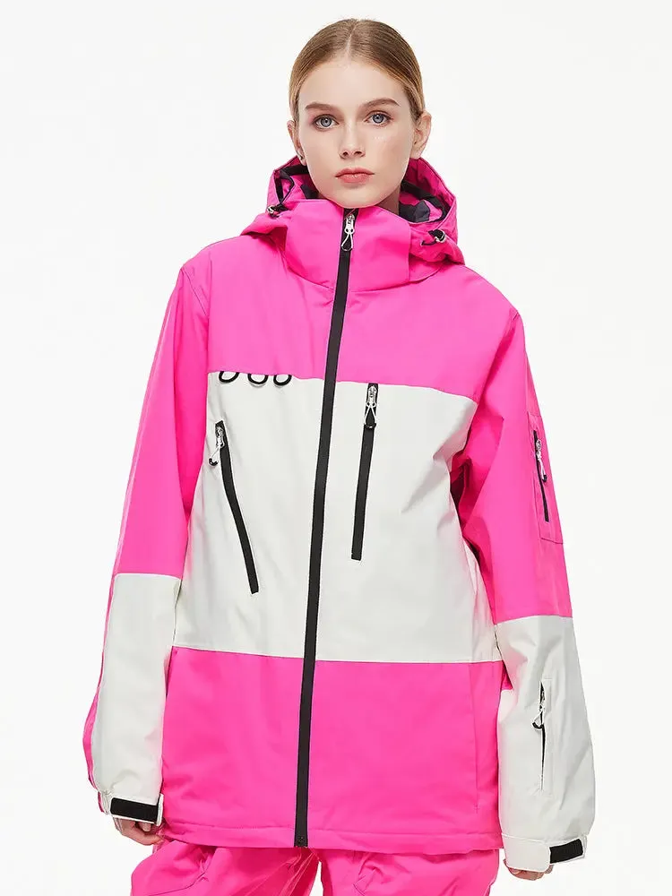 Women Men Ski Jacket Outdoor Hooded Snow Coat