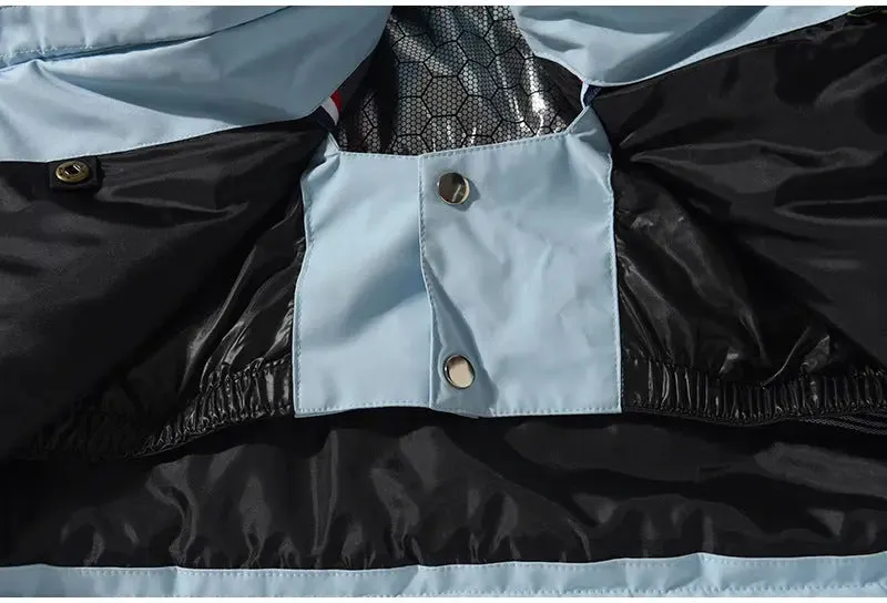Women Men Ski Jacket Outdoor Hooded Snow Coat